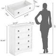 thumbnail image 2 of Relefree Modern Drawer Dresser for Living Room, Bedroom, Hallway, Dresser Chest with 4 Drawers, White, 2 of 8