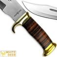thumbnail image 2 of WHITE DEER MAGNUM Outback American Bowie High Carbon Stainless Steel Tactical Knives, with Leather Handle, 2 of 3