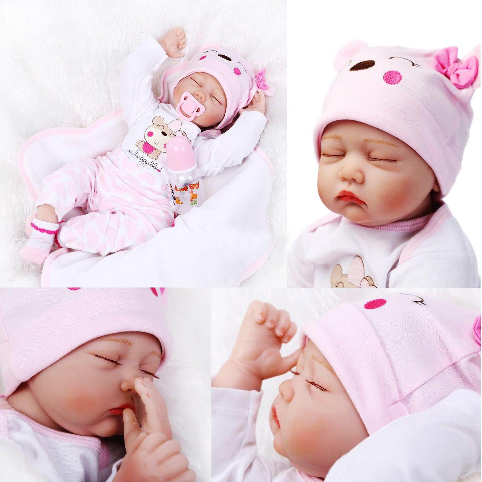 silicone sleeping cute baby doll