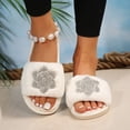 thumbnail image 5 of Vedolay Womens House Slippers Indoor Outdoor Fuzzy House Shoes Anti-Skid Slippers for Women White,41, 5 of 5
