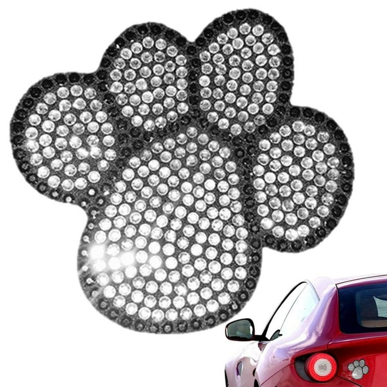 Paw Print Car Decal Waterproof Bling Rhinestone Car Window Sticker Dog Paw Car Decal for Window Bumper Laptop Luggage Wall Walmart