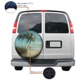 thumbnail image 4 of KAKALAD Beach Palm Trees 03 Spare Tire Cover Universal Vehicle Accessories Buckle Car Tools 14”in, 4 of 6
