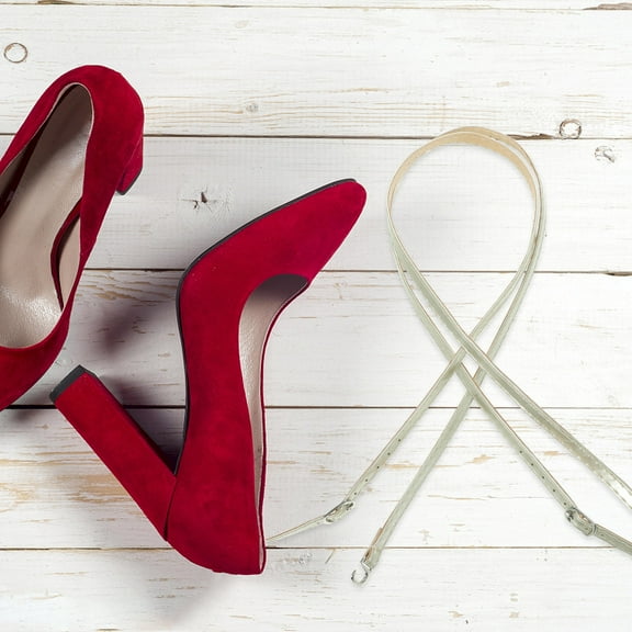 ELAYARD 1Pair Chic Golden Anti Drop Cross Ankle Straps Detachable Lightweight Shoe Accessories