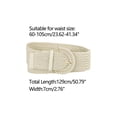 thumbnail image 3 of Cinturones trenzados de cintura ancha para mujeres de tallas grandes INSPIRE CHIC para vestido, hebilla gruesa, color crema blanco, 129 cm, 3 of 6