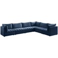 thumbnail image 3 of Meridian Furniture Jacob Navy Velvet Modular Sectional, 3 of 13