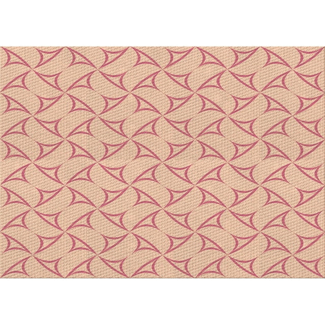 Ahgly Company Tapis d'Intérieur Lavables en Machine, Rectangle Rouge de Transition, 8' x 12''