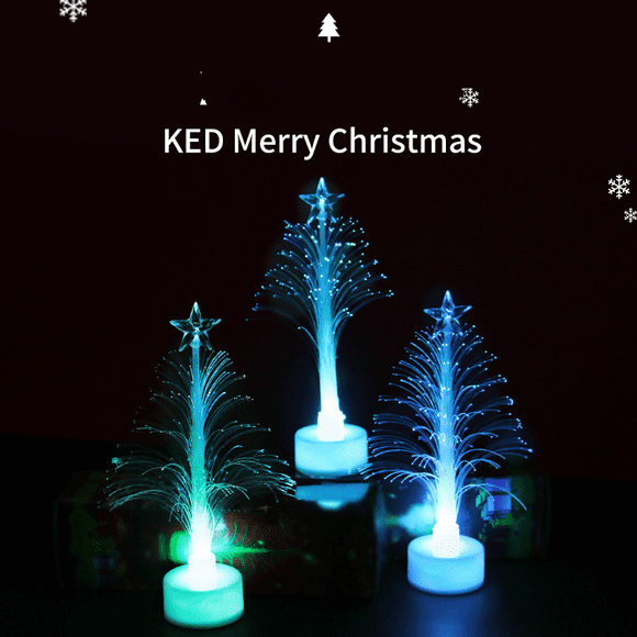 Arbre de Noël Artificiel, Arbre de Noël en Fibre de Verre Éclairé par Led, 5 Pièces