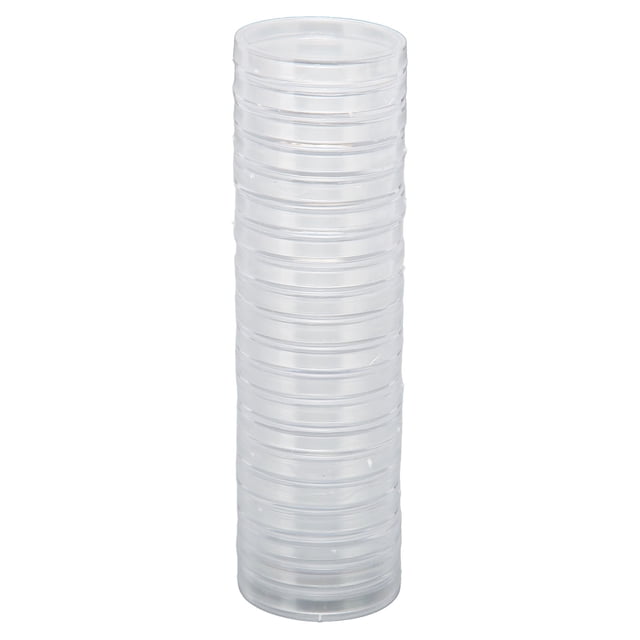 Estuche Para Monedas Redondo, Contenedor Para Monedas, 100 Piezas, Diseño Transparente, Plástico Resistente, Ligero, Portátil Para Monedas De 30 Mm