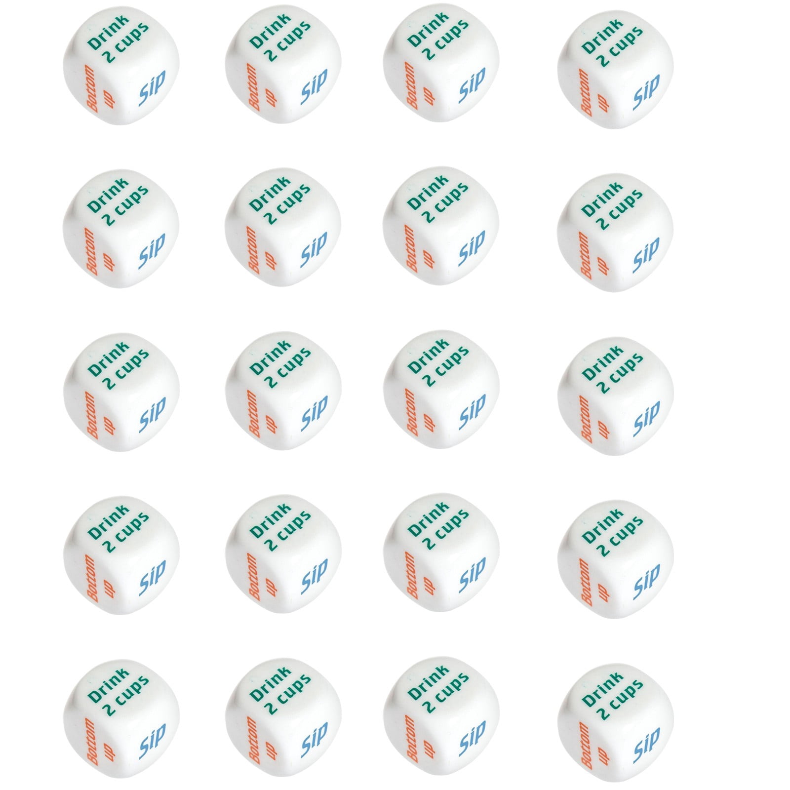 Fufafayo 6Pcs Party Dice Game, Drinking Game Dice for Adults, 20mm Acrylic Dice Set, Wagers Dice for Party Games Dinner Parties, Random Color Dice for Social Gatherings