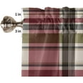 thumbnail image 5 of Fall Kitchen Curtains 54 Inches Long, Pink Green Rustic Buffalo Plaid Vintage Autumn Rod Pocket Window Curtains Panels for Bedroom, Light Filtering Treatment Curtains Drapes 42''''x54'''', 5 of 5