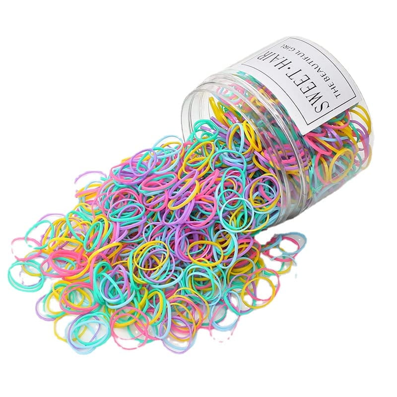 500Pcs Mini Hair Elastics Hair Rubber Bands, Baby Hair Ties No Damage