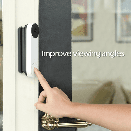 Wasserstein - Horizontal Adjustable Mount for Google Nest Doorbell (battery) - Black