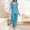 Blue B, variant on VONCOS Pajamas Set for Women Crew Neck Tops and Capri Pants Casual Home Sleepwear 2 PCS Loungewear- Blue
