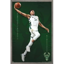 NBA Milwaukee Bucks - Giannis Antetokounmpo 19 Wall Poster, 14.725" x 22.375", Framed