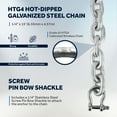 thumbnail image 4 of Five Oceans Windlass Anchor Rode and Chain, Hand-Spliced Anchor Rope and Chain Kit, 1/2" x 100' Nylon 3-Strand Rope, 1/4" x 15' G4 Hot-Dipped Galvanized Steel Chain for Boat Anchor System - FO4286, 4 of 8