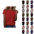 thumbnail image 1 of T-shirts de la Saint-Valentin pour Femmes 2026 à la Mode Manches Courtes Col Rond avec Cœur Graphique, 1 of 4