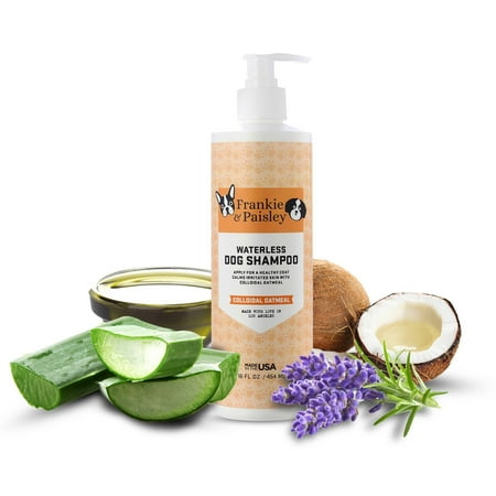 UPC: 0850004068632 | Frankie & Paisley Waterless Dog Shampoo Natural Dry Shampoo for Dogs or Cats No Rinse Required with Natural Colloidal Oatmeal for a Deodorized Puppy and Quick Grooming – 16 fl. Oz