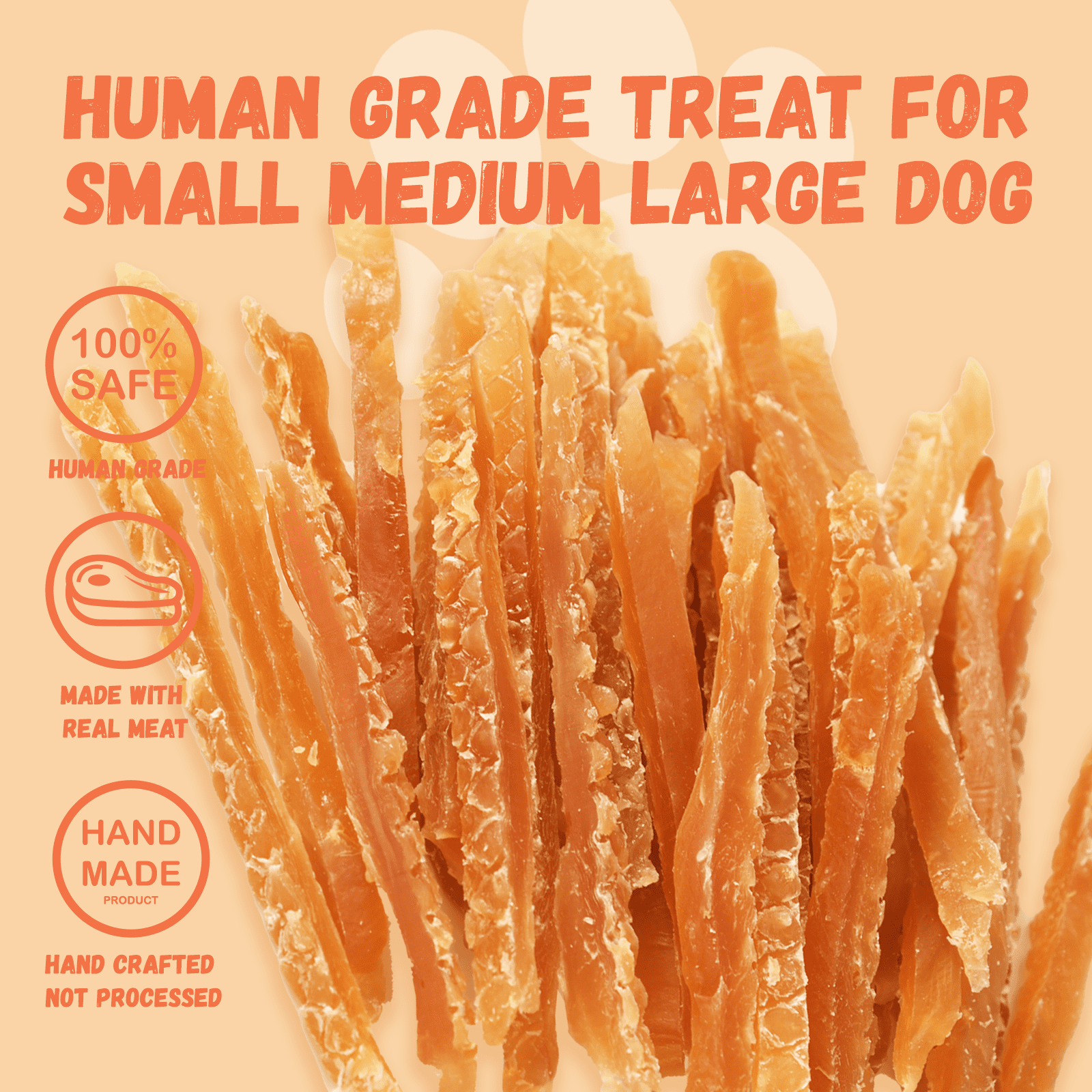 (2 pack) Pawmate Chicken Jerky Dog Treats, High Quality Premium Jerky Snacks for Small Medium Large Dog, 11 oz
