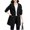 Black hooded trench coat women a1, variant on Women Hooded Front Zipper Drawstring Jacket Long Sleeve Solid Color Windbreaker Trench Coat with Pocket Fashion Casual Fall Winter Sports Outdoor Outfit, Black M