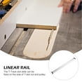 thumbnail image 3 of KONTONTY 1Set Linear -Slot Guide Rail Aluminum Alloy Silver T-Shape Machinery Components, 3 of 8