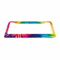 thumbnail image 2 of Sloboki Tie Dye Painting License Plate Frame Universal Aluminum Metal Car Tag Holders Cars Decor, 2 of 5