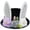 black, variant on Easter Bunny Ear Top Hat Easter Cartoon Cap Rabbit Ears Top Hat for Women Halloween Party Accessories Carnival Party