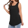 thumbnail image 4 of MOSHU Summer Womens Tank Tops U Neck Casual Flowy Sleeveless Plus Size Shirts for Women, 4 of 9
