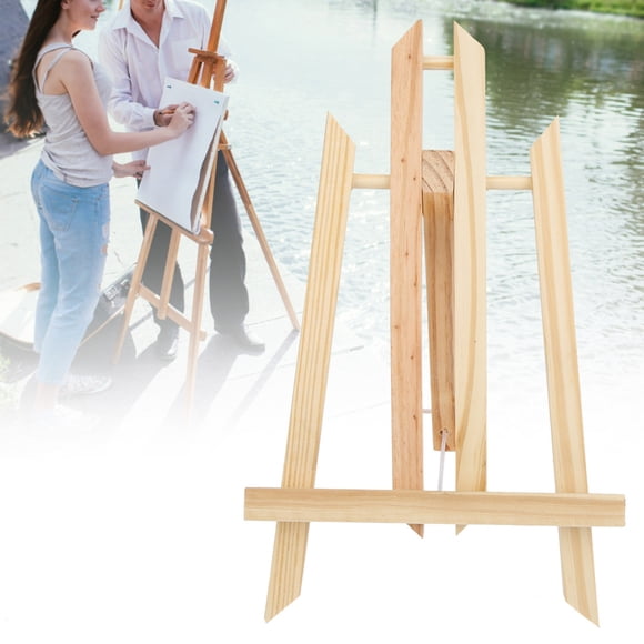 TOPINCN Beech Wood Easel Tablet Table Easel General Purpose Foldable Triangular Painting Drawing Holder,Easel,Painting Easel