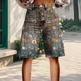 thumbnail image 2 of kaondbfi Women's Summer High Waisted Shorts Knee Length Fashionable and Casual Style with Pockets Lightweight and Breathable, 2 of 4
