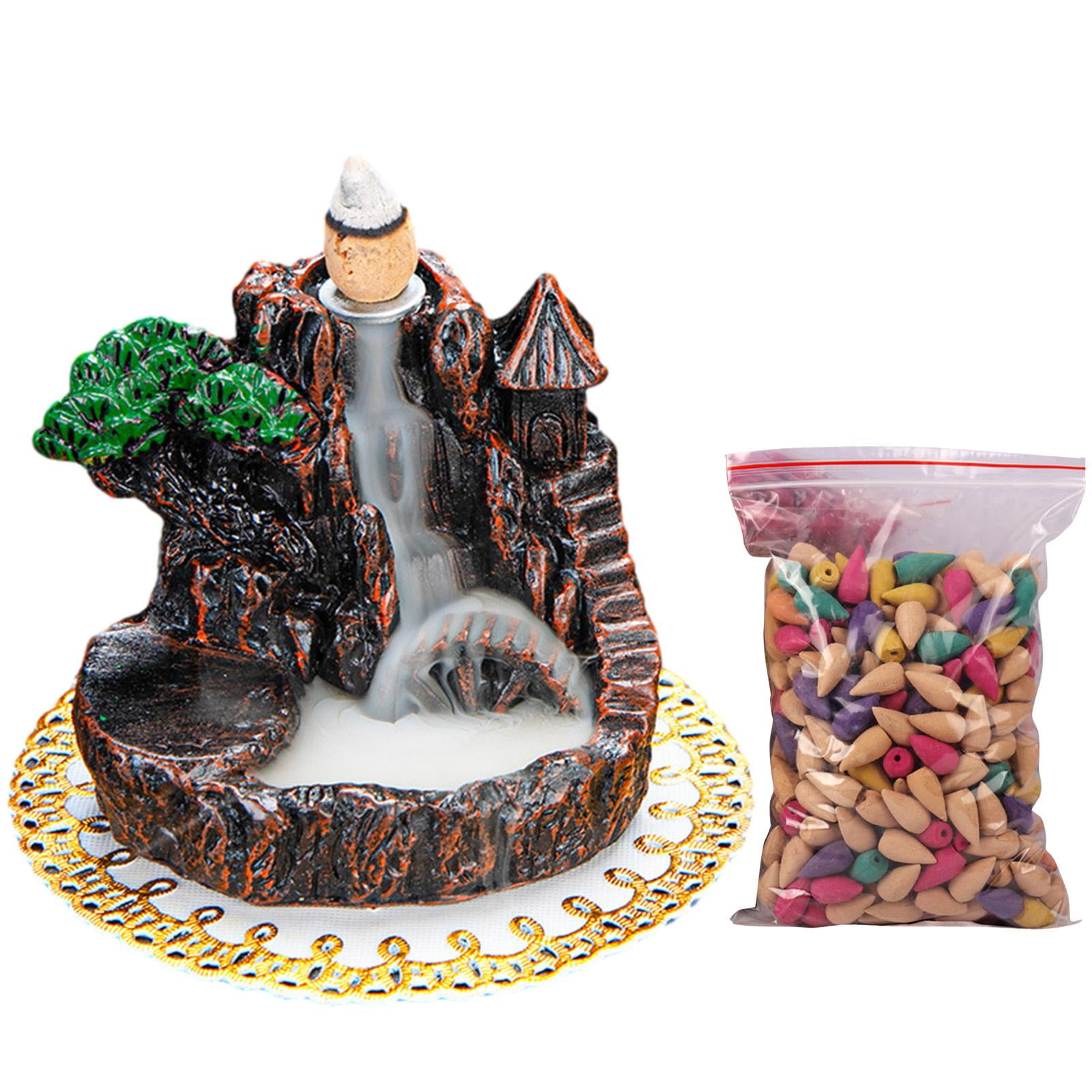 River Mountain Incense Holder Waterfall Smoke Incense Burner