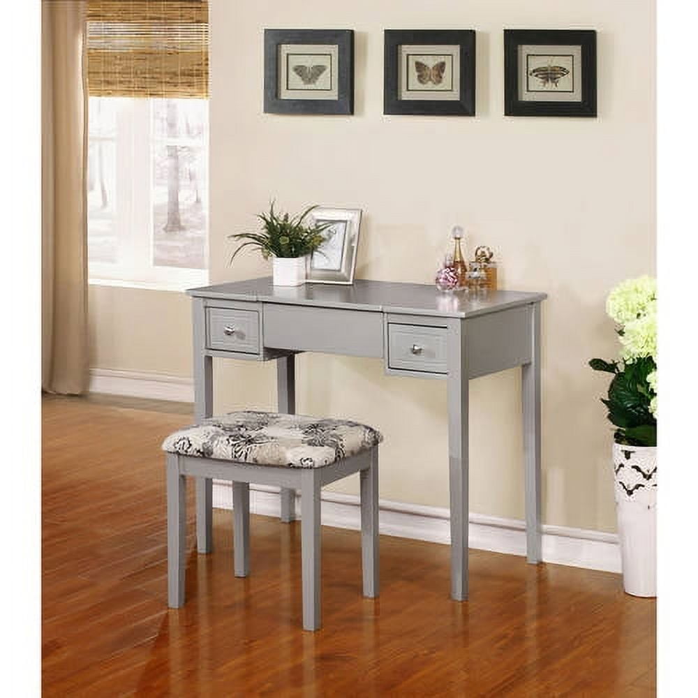 Dikomo vanity set with stool and mirror hotsell