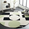 thumbnail image 2 of SAFAVIEH Rodeo Drive Darien Abstract Area Rug, Green/Black, 6' x 6' Round, 2 of 11