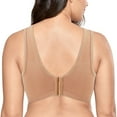 thumbnail image 4 of AILIVIN Women Wireless Bras Sleep Bra Wider Straps Breast Breathe Comfortable No Wire Bras Lift Up Bras Full Coverage Bralette Unlined Everyday Bra Non Padded Womens Bra Beige, 4 of 7