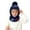 Navy, variant on Hats Scarves and Gloves Set Unisex Toddler Winter Warm Knitted Cap and Lined Neck Warmer Printed Soft Cold Weather Gear for Boys and Girls Black 2 Years-6 Years