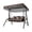 Coffee Swing Canopy, variant on 79"L×57"W 3-Seat Patio Swing Replacement Canopy, Heavy Duty Waterproof UV Protection Outdoor Swing Top Cover, Windproof Porch Garden Backyard Bench Swing Roof Cover (Seat Cushion Not Included)