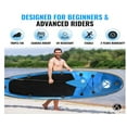 thumbnail image 4 of Inflatable Stand Up Paddle Board Non Slip SUP W Backpack, 3 Fins, Paddle, Pump (10 ft. x 33 in. x 6.2 in.) 17 lbs. Blue, 4 of 5