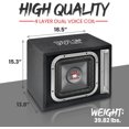 thumbnail image 3 of Pyle 12'' Single Series Vented Subwoofer Enclosure - High Powered Woofers with a Non-Pressed Paper Cone, Rear Vented Design with Santoprene Surround - PLSQ12BS, 3 of 5