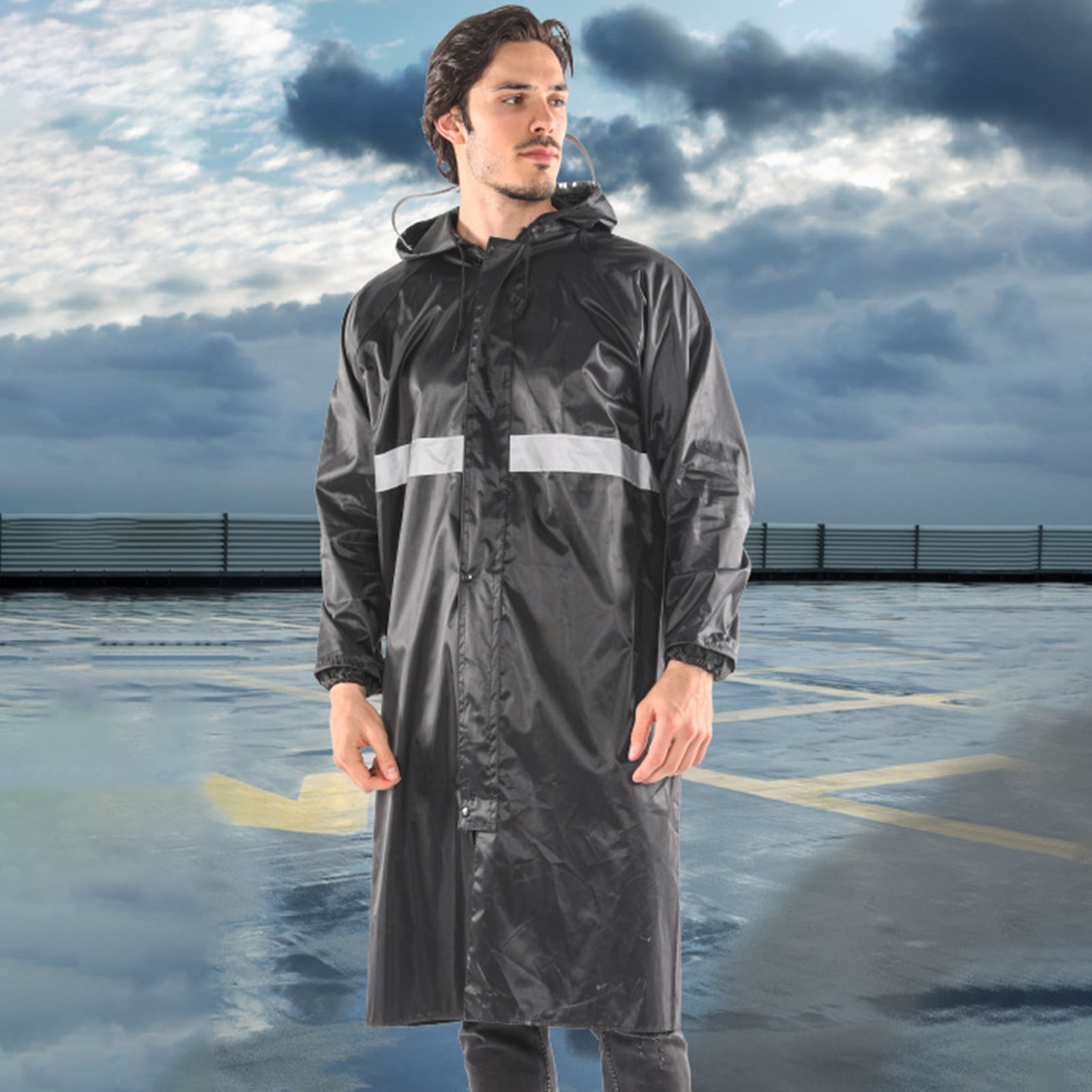 Honrane Adult Raincoat Outdoor Work Labor Protection One-piece Rain Poncho  Waterproof Long Raincoat for Women Men