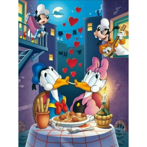 DIY 5D Diamond Art Kits for Adults Kids, Mickey and Minnie Paint by Diamonds Gem Painting Kits for Home Wall Decor 12x16 inch