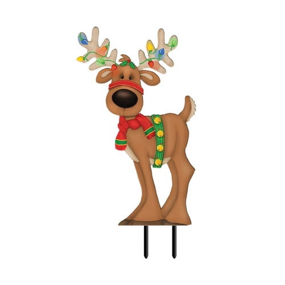 Briarwood Lane Reindeer in Lights Metal Yard Art