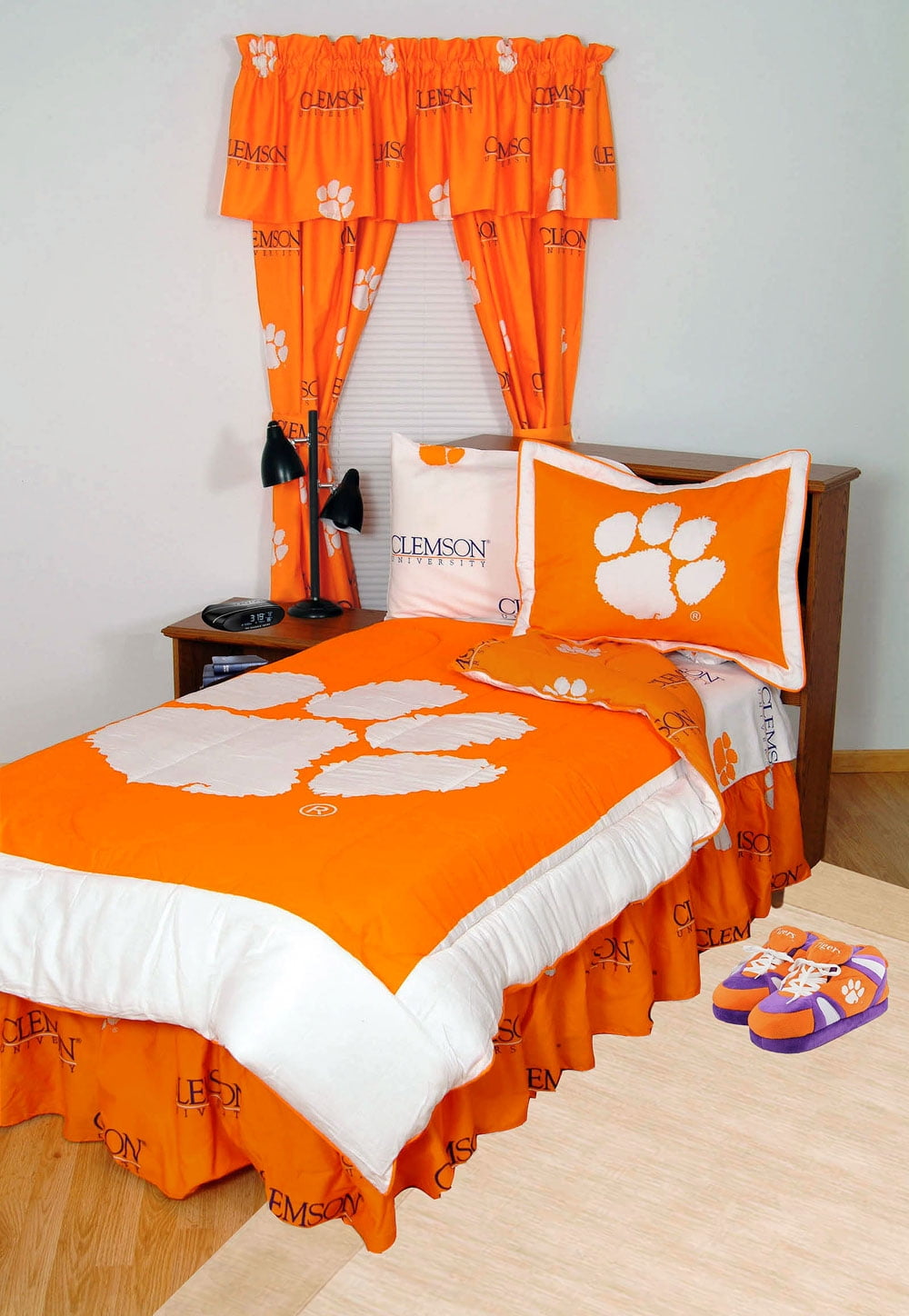 Clemson Tigers 2 Pc Comforter Set 1 Sham Twin Clemson Tigers 2 Pc Comforter Set 1 Sham Twin Com