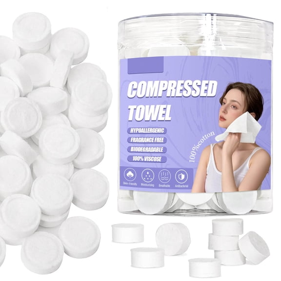 Compressed Towels Tablets Portable Mini Compressed Towel Coin Tissue Hand Wipes for Outdoor Camping Travel Sports Beauty Home