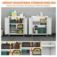 thumbnail image 6 of AOBABO Metal Storage Cabinet with Wheels,Lockable Storage Cabinet with 2 Adjustable Shelves,Metal Utility Cabinet for Garage,31.5 Inches,Assembly Required,White, 6 of 10