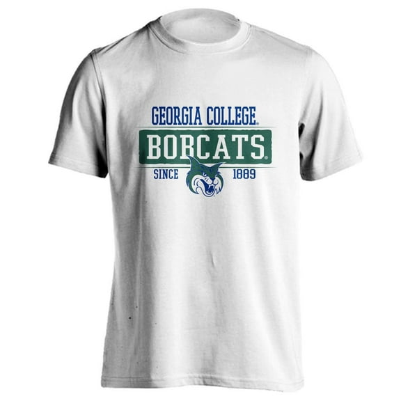 Georgia College and State University GCSU Bobcats Bar Mascot Since 1889 Short Sleeve T-Shirt