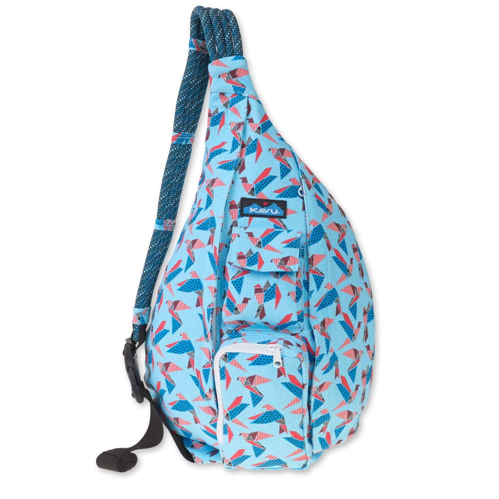 KAVU Rope Bag Compact Lightweight Crossbody Sling Paper Flock