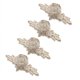 thumbnail image 3 of 4 Pcs Euro Roses Cabinet Knobs with Backplate, Flower Drawer Pull Handles for Dresser Vanity Nightstand Cupboard, 3 of 5