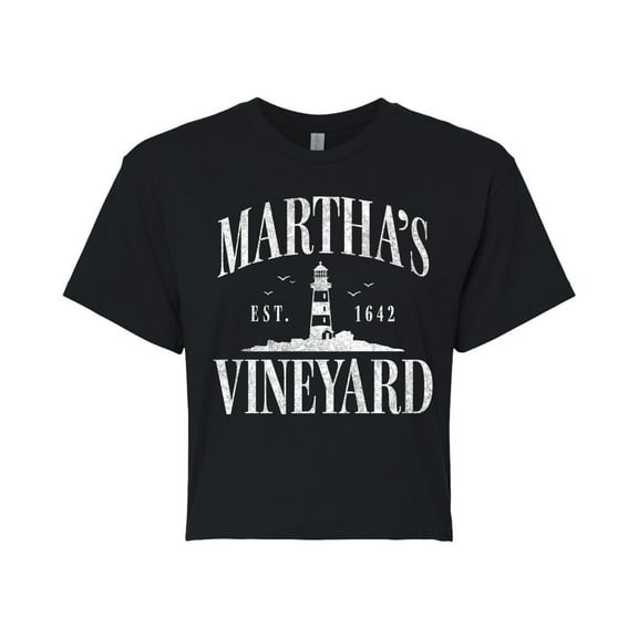 Instant Message - Marthas Vineyard - Juniors Cropped Graphic T-Shirt