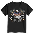 thumbnail image 5 of mgoYE 250th US Shirt 250 Year Birthday Independence Shirts for Boys Girls United States 250 Years Since 1776 2026 V Neck Tshirt(Black,11-12 Years), 5 of 5