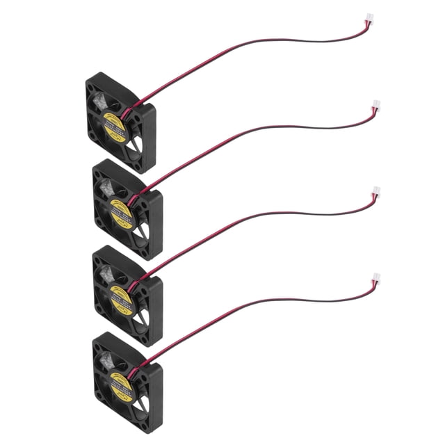 4 Piezas 50mm x 50mm x 10mm 5010 DC 12V 0.1A 2 Ventilador de Enfriamiento Sin Escobillas