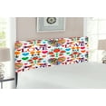 thumbnail image 2 of Love Headboard, Colorful Blooms Romantic Pattern Birds Hearts Creative Ornate Design Traditional Art, Upholstered Decorative Metal Bed Headboard with Memory Foam, Full Size, Multicolor, by Ambesonne, 2 of 4